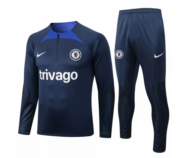 Chelsea Navy Training Technical Football Tracksuit 2022-23