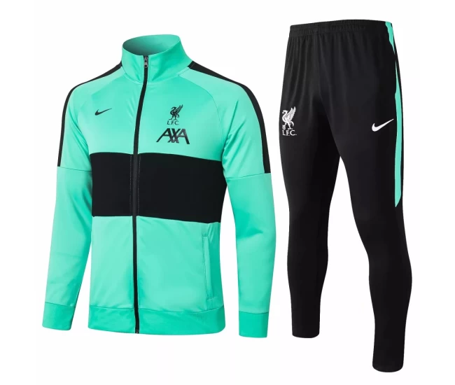 Liverpool Presentation Football Tracksuit Green 2020 2021