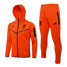 Liverpool FC Orange Hooded Presentation Football Tracksuit 2021-22