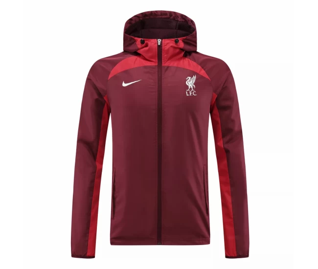 LFC Burgundy Windrunner Jacket 2022-23