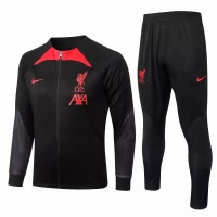 Liverpool FC Black Training Presentation Football Tracksuit 2022-23