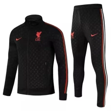 Liverpool FC Black Training Presentation Football Tracksuit 2021-22