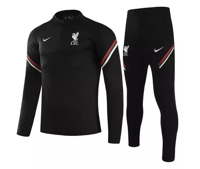 Liverpool FC Black Training Technical Football Tracksuit 2021-22