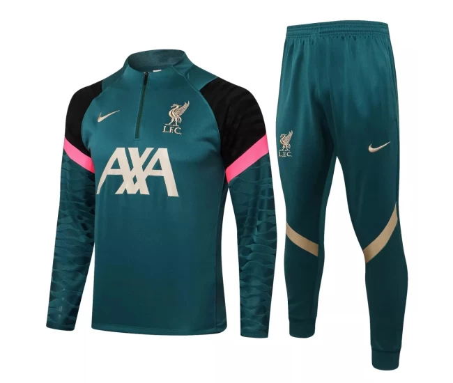 Liverpool FC Green Training Technical Football Tracksuit 2021-22