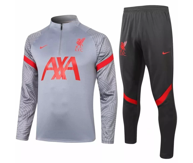 Liverpool FC Grey Training Technical Football Tracksuit 2020 2021