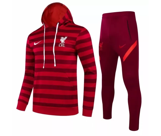 LFC Hooded Training Technical Football Tracksuit Red 2021-22