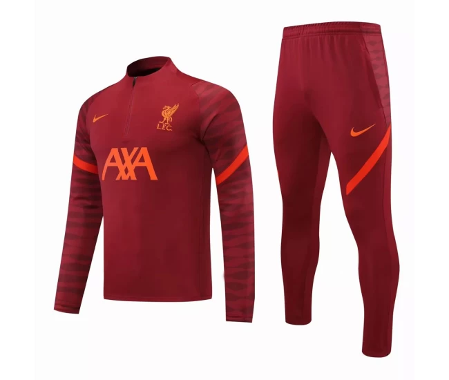 Liverpool Soccer Technical Training Burgundy Tracksuit 2021 2022