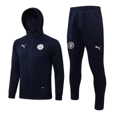 Manchester City Blue Hooded Presentation Football Tracksuit 2021-22
