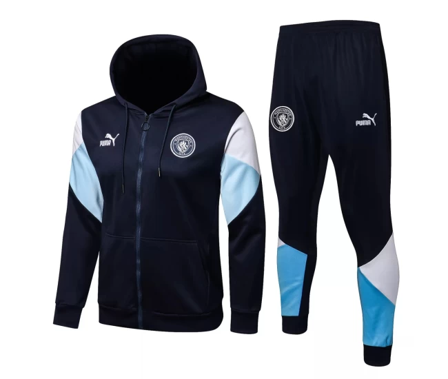 Manchester City FC Hooded Presentation Football Tracksuit 2021-22