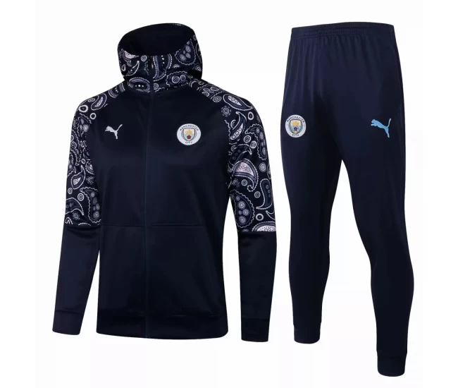 Manchester City Training Presentation Soccer Tracksuit Navy 2021