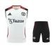 Manchester United Adult Off White Training Sleeveless Football Kit 2024-25