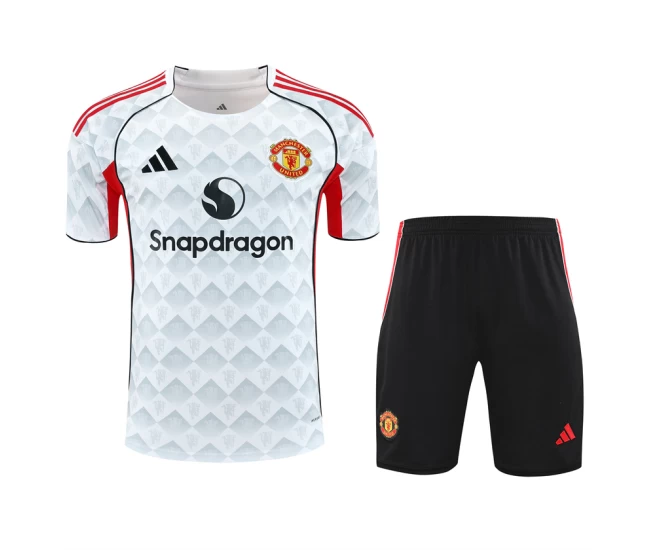 Manchester United Adult White Training Football Kit 2025-26