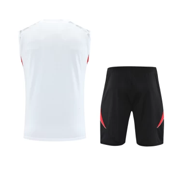 Manchester United Adult White Training Sleeveless Football Kit 2025-26