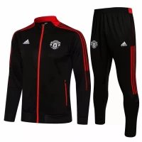 Manchester United Black Presentation Football Tracksuit 2021-22