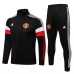 Manchester United Black Training Presentation Football Tracksuit 2021-22