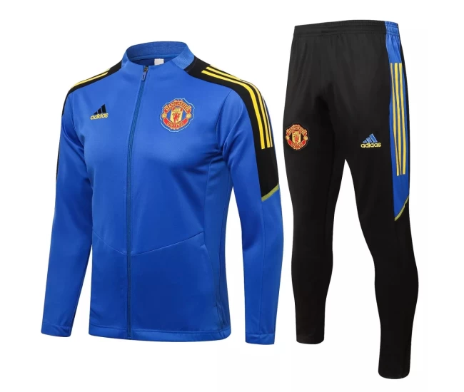 Manchester United Blue Presentation Football Tracksuit 2021-22