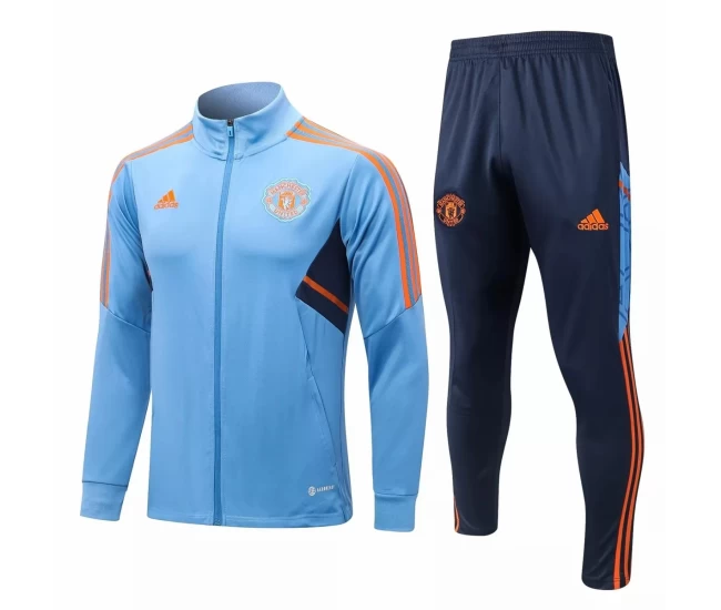 Manchester United FC Blue Training Presentation Football Tracksuit 2022-23