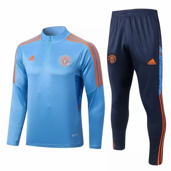 Manchester United FC Blue Training Technical Football Tracksuit 2022-23