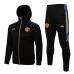 Manchester United Black Hooded Presentation Football Tracksuit 2021-22