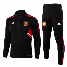 Manchester United FC Black Training Presentation Football Tracksuit 2022-23