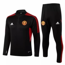 Manchester United FC Black Training Technical Football Tracksuit 2022-23