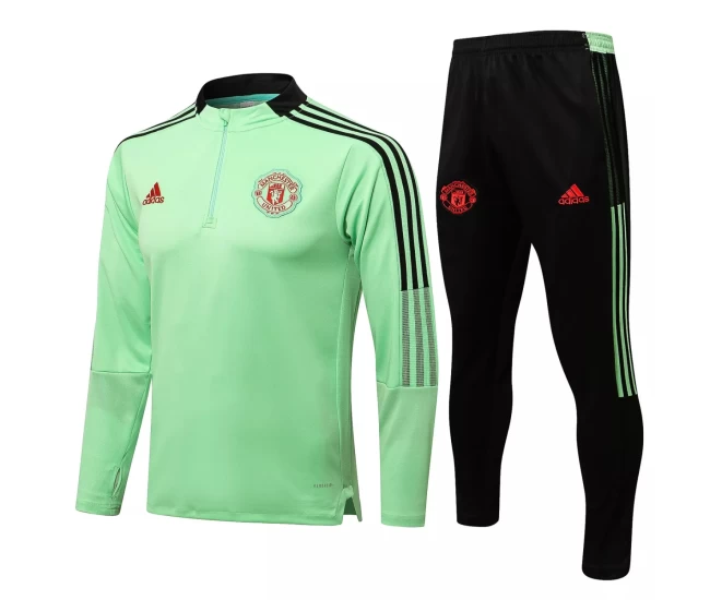 Manchester United Green Training Technical Football Tracksuit 2021-22