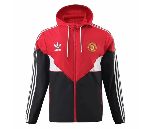 Manchester United Mens Training All Weather Football Jacket Red 2023-24