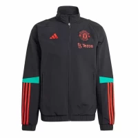 Manchester United Mens Training Presentation Football Jacket 2023-24 Black