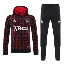 Manchester United FC Adult Pre Match Training Hooded Sweat Football Tracksuit 2024-25