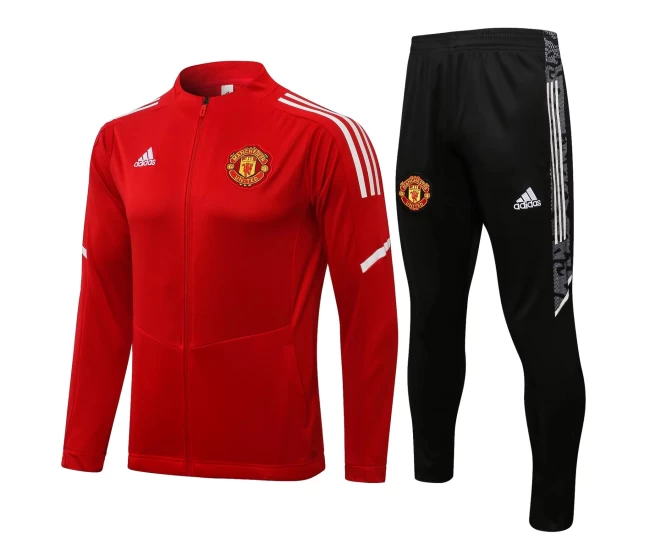 Man United Red Training Presentation Football Tracksuit 2021-22