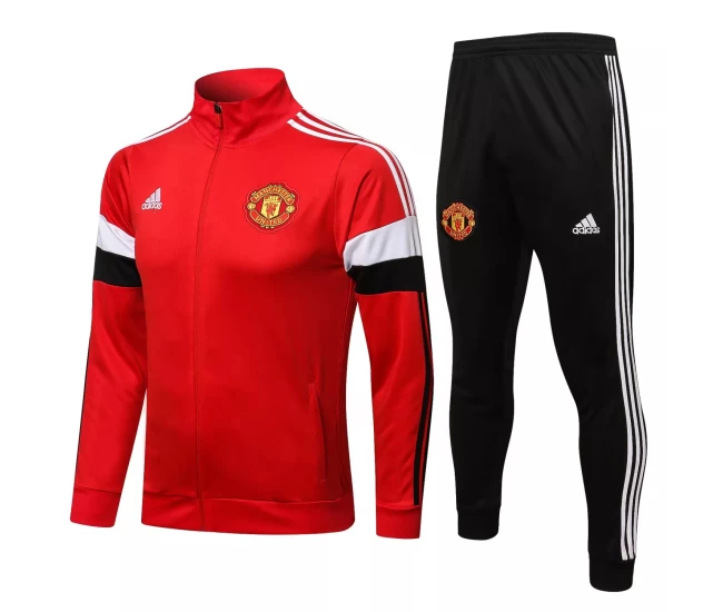 Manchester United Red Training Presentation Football Tracksuit 2021-22