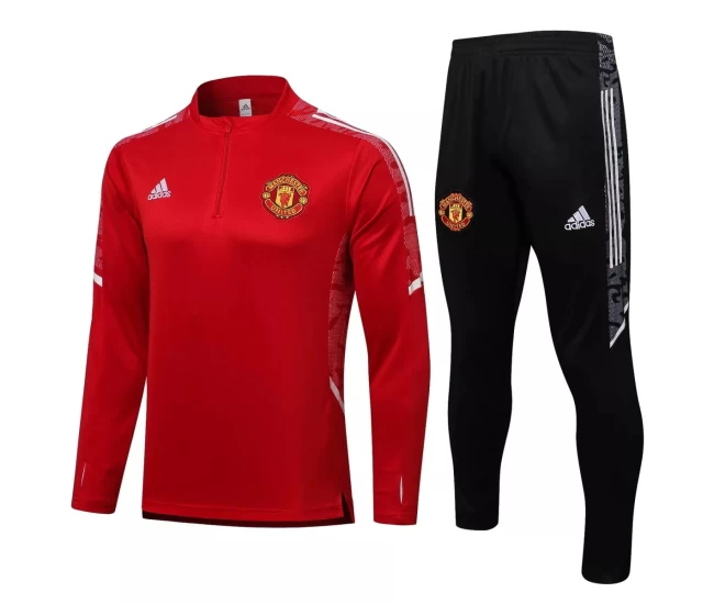 Manchester United Red Training Technical Football Tracksuit 2021-22