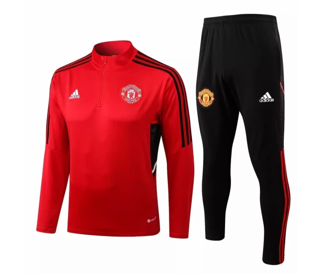 Manchester United Red Training Technical Football Tracksuit 2022-23