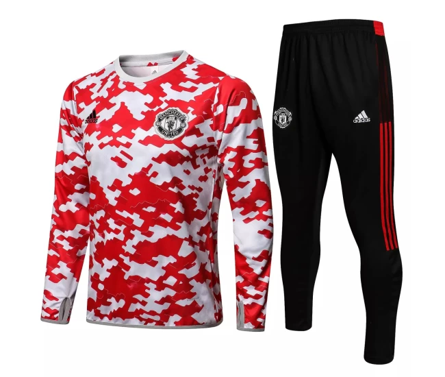 Manchester United Red Training Technical Football Tracksuit 2021-22