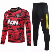 Manchester United Soccer Technical Training Red Black Tracksuit 2020 2021