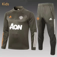 Manchester United Training Soccer Tracksuit Olive Green Kids 2021