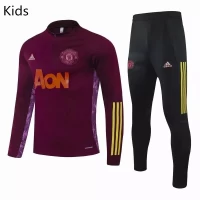 Manchester United Training Soccer Tracksuit Purple Kids 2020 2021
