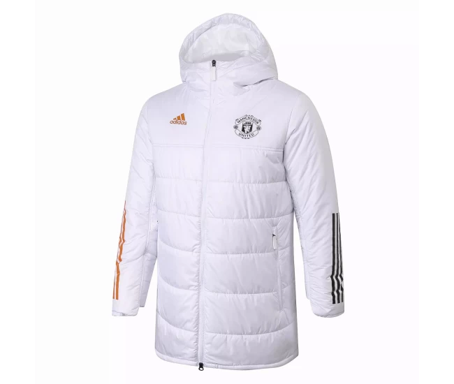 Manchester United White Winter Jacket 2020 2021
