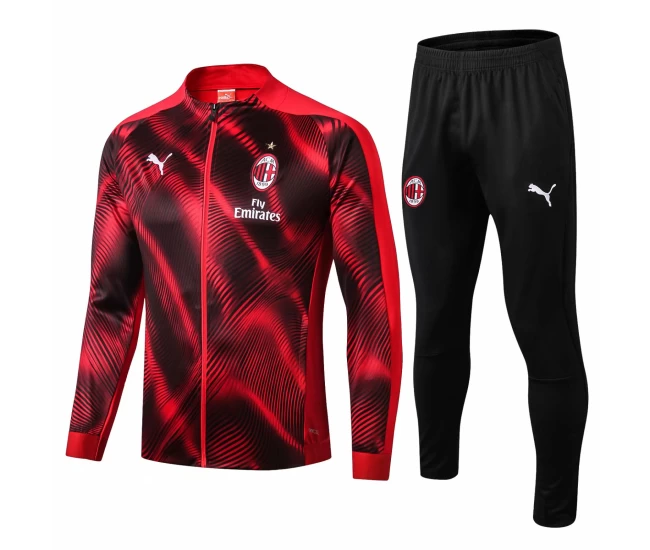 AC Milan Jacket Pants Training Suit Red 2019-20 