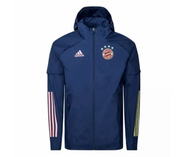 FC Bayern Teamline All Weather Jacket Navy 2020 2021