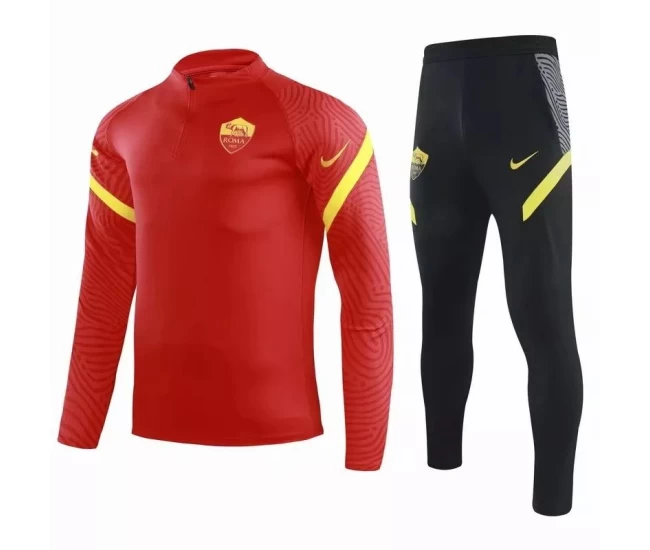 AS Roma Training Technical Football Tracksuit Red 2020 2021