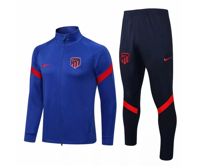 Atlético De Madrid Blue Training Presentation Football Tracksuit 2021-22