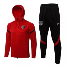 Atlético De Madrid Red Hooded Presentation Football Tracksuit 2021-22