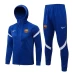 FC Barcelona Blue Hooded Presentation Football Tracksuit 2021-22