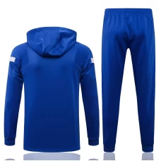 FC Barcelona Blue Hooded Presentation Football Tracksuit 2021-22