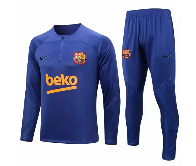 FC Barcelona Blue Training Technical Football Tracksuit 2022-23