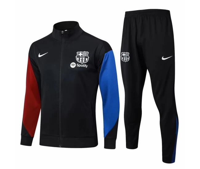 FC Barcelona Black Training Presentation Football Tracksuit 2024-25