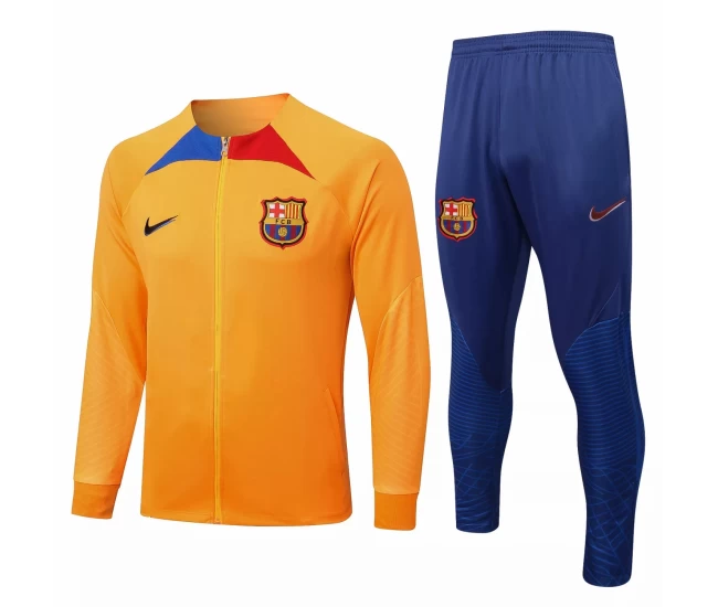 FC Barcelona Orange Training Presentation Football Tracksuit 2022-23
