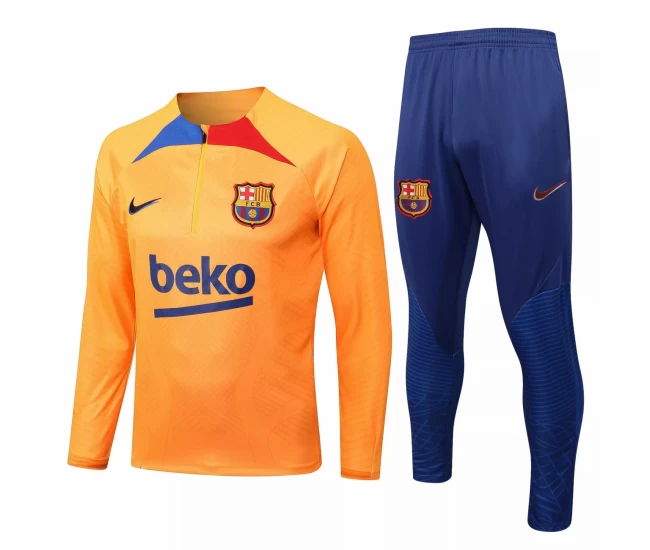 FC Barcelona Orange Training Technical Football Tracksuit 2022-23