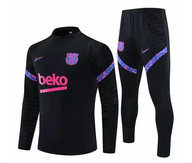 FC Barcelona Training Technical Football Tracksuit Black 2021